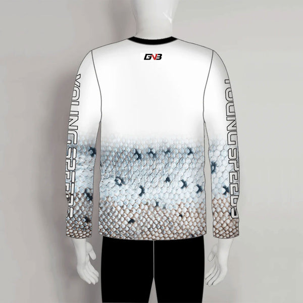 FJZ51 Fish Scale Custom Fishing Shirts Crewneck