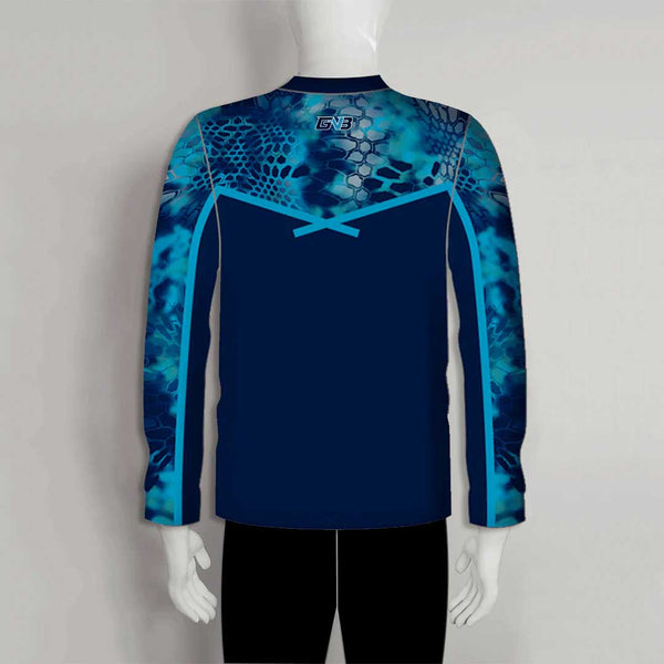 FJZ71 Dark Blue Performance Custom Fishing Shirts