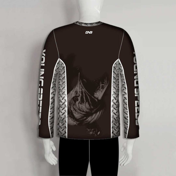 FJZ76 Pike Mouth Steel Black Custom Performance Fishing Shirts