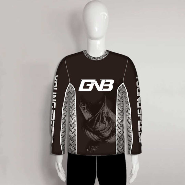 FJZ76 Pike Mouth Steel Black Custom Performance Fishing Shirts