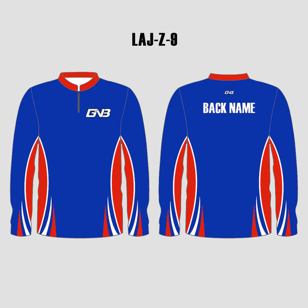 LAJZ9 Blue Red Custom Long Sleeve Archery Shooting Jerseys Men/Women