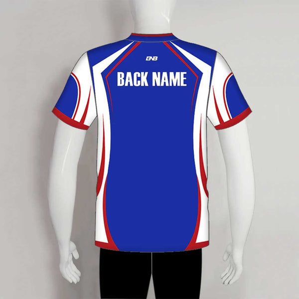 SJZ02 Blue Red White Custom Competition Shooting Jerseys