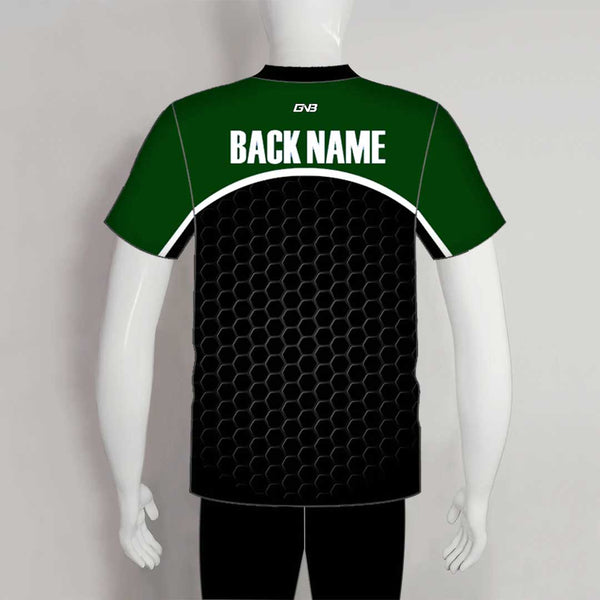 SJZ06 Green Black Hexagon Custom Competitive Shooting Jerseys