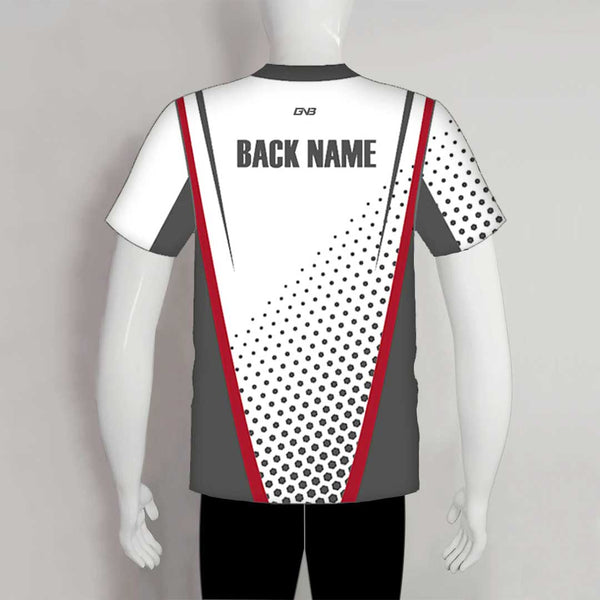 SJZ08 White Grey Halftones Custom Competitive Shooting Jerseys