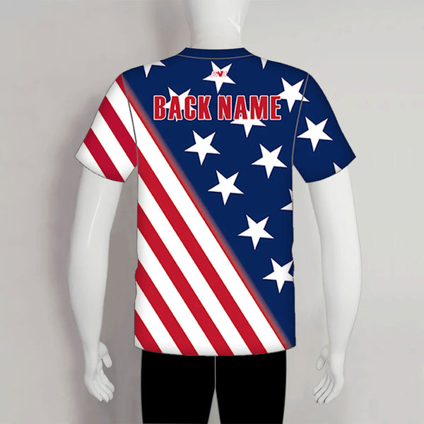 AJX5 American Flag Custom Sublimated Archery Shooting Jerseys