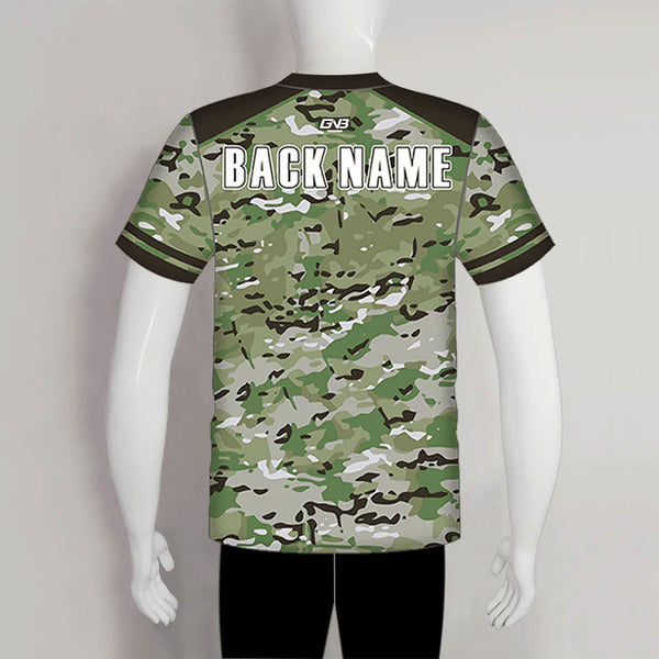AJX3 Green Army Camo Custom Sublimated Archery Archer Jerseys