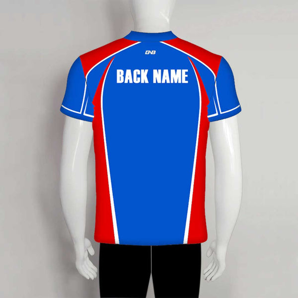 SJZ04 Red Blue Custom Sublimated Competitive Shooting Jerseys