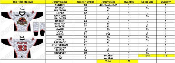 Ben Bakker Custom Sublimated Hockey Jerseys