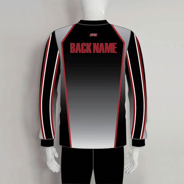 LAJZ16 Gradient Gray Black Custom Long Sleeve Blank Archery Jerseys
