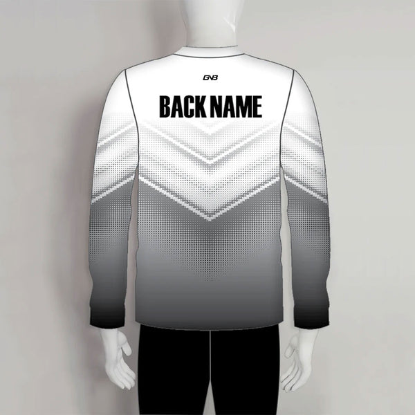 LAJZ18 White Gray Custom Long Sleeve Archery Bowhunting Shirts Jerseys