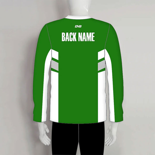 LAJZ2 Green White Long Sleeve Custom Sublimated Archery Jerseys