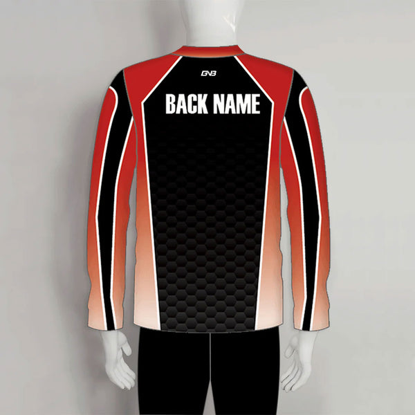 LAJZ21 Black Hexagon Custom Long Sleeve Archery Jerseys