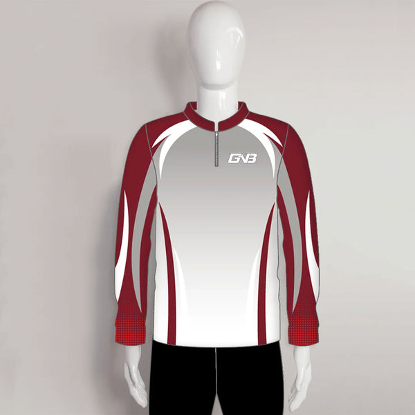 LAJZ23 Maroon Gray Custom Long Sleeve Sublimated Archery Jerseys