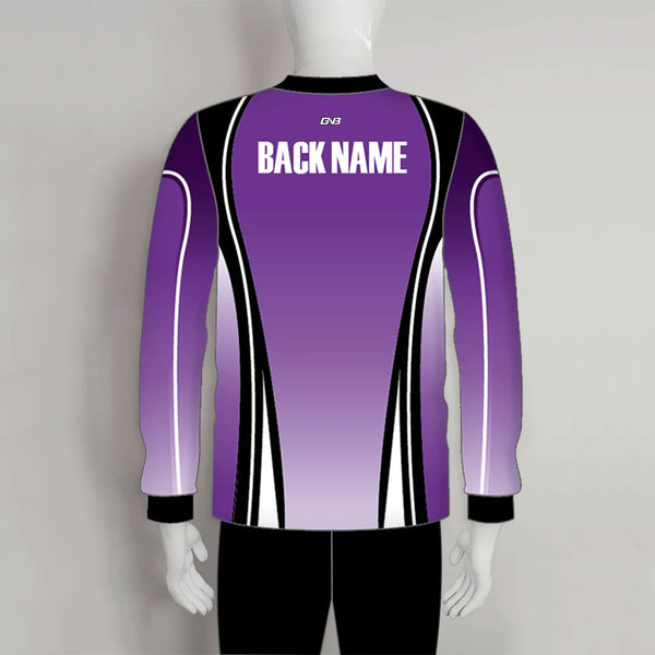 LAJZ24 Purple Black Custom Long Sleeve Blank Archery Shooting Jerseys