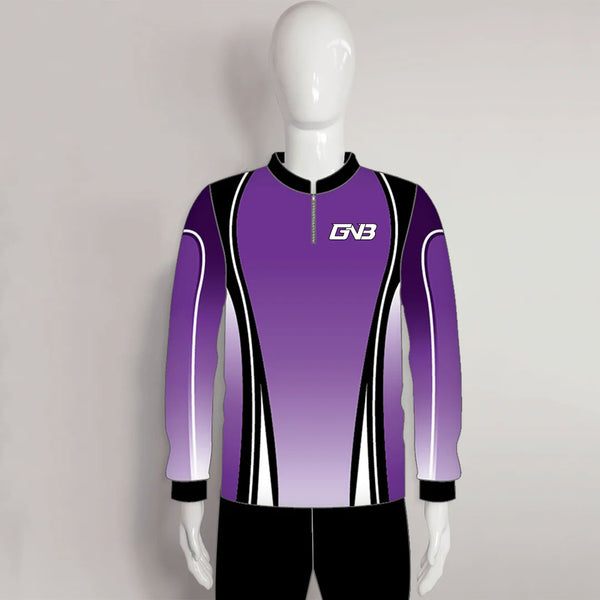 LAJZ24 Purple Black Custom Long Sleeve Blank Archery Shooting Jerseys