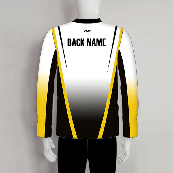 LAJZ4 White Black White Long Sleeve Custom Archery Shooting Jerseys