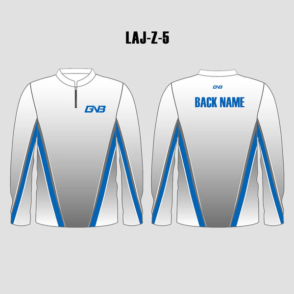 LAJZ5 Gradient Gray White Custom Archery Long Sleeve Shirts Jerseys