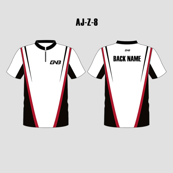AJZ8 Black/Red/White Performance Custom Archery Jerseys