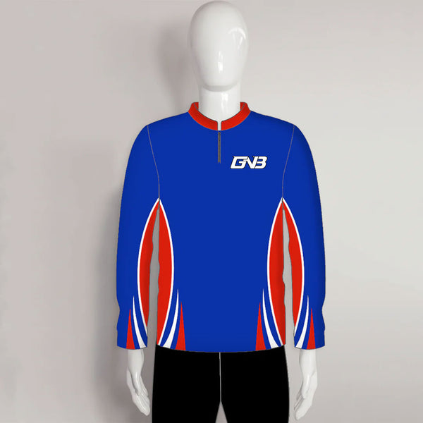 LAJZ9 Blue Red Custom Long Sleeve Archery Shooting Jerseys Men/Women