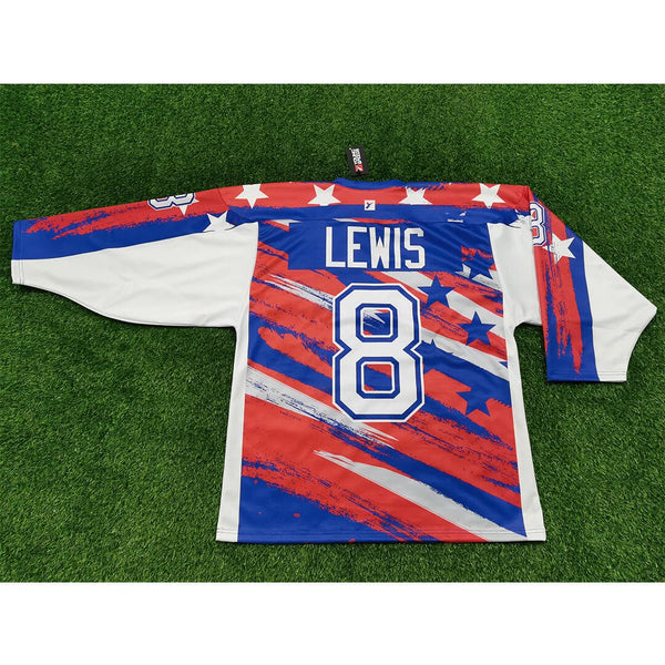 HJZ262 Patriotic Eagle Custom Sublimated Hockey Jerseys - YoungSpeeds