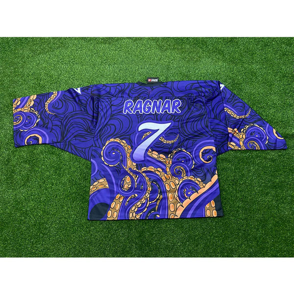 HJL2 Kraken Skull Sublimated Custom Ice Roller Hockey Jerseys - YoungSpeeds