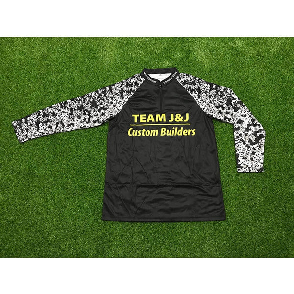 FJC5 Raglan Camo Sublimated 1/4 Zip Custom Fishing Team Shirts - YoungSpeeds