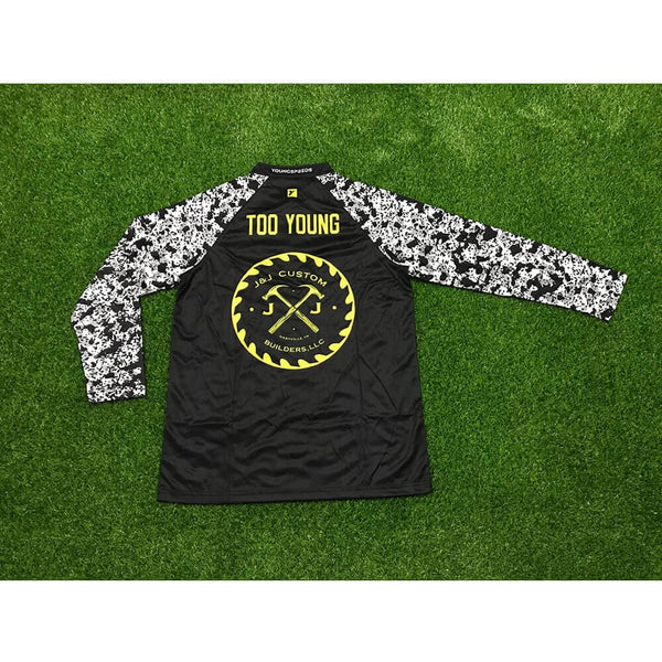 FJC5 Raglan Camo Sublimated 1/4 Zip Custom Fishing Team Shirts - YoungSpeeds