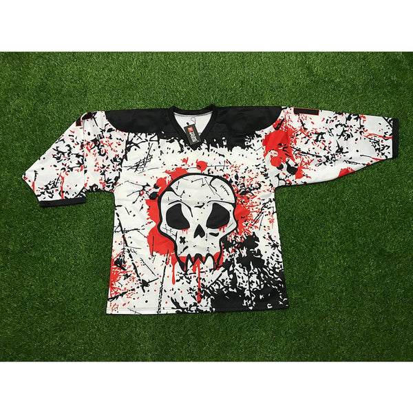 HJC163 Stained Skull Sublimated Custom Hockey Jerseys - YoungSpeeds