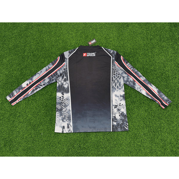 FJQ1 Black Sublimated Personalized 1/4 Zip Fishing Jerseys - YoungSpeeds