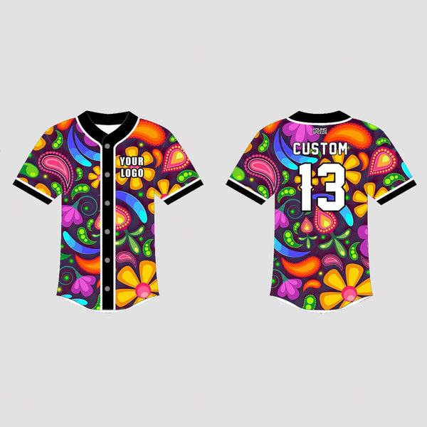 Floral Abstract Custom EDM Merch Hockey/Basketball/Baseball Jerseys - YoungSpeeds