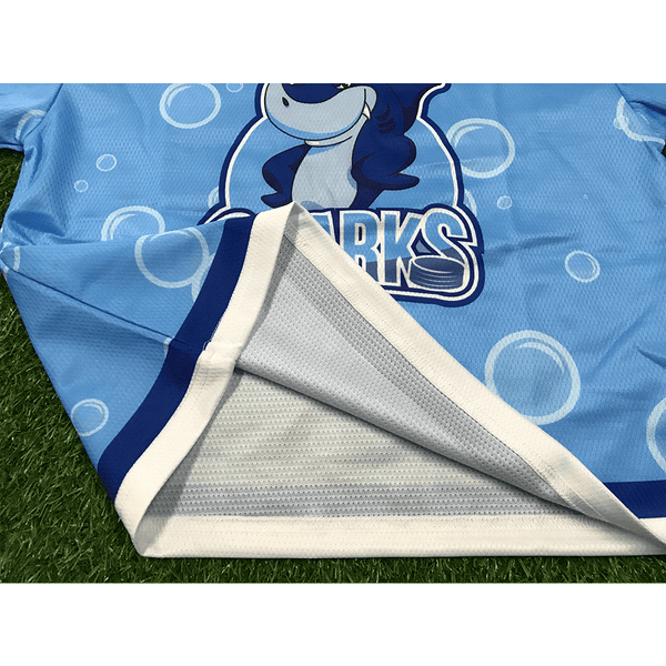 HJZ290 Sublimated Sharks Custom Hockey Jerseys - YoungSpeeds