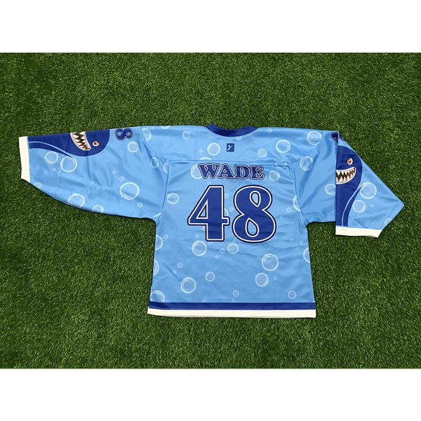 HJZ290 Sublimated Sharks Custom Hockey Jerseys - YoungSpeeds