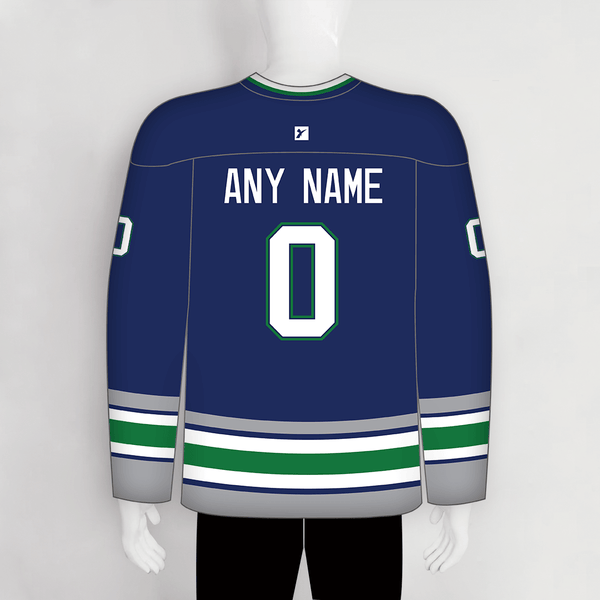 HJC113 1995 Hartford Whalers Navy Throwback Jerseys Blank Custom Made - YoungSpeeds