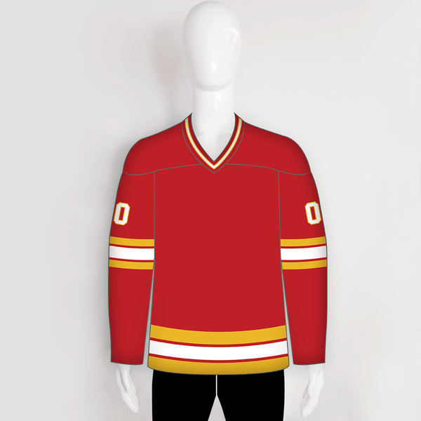 HJC118 Calgary Flames 1989 Away Blank Custom Retro Hockey Jerseys - YoungSpeeds