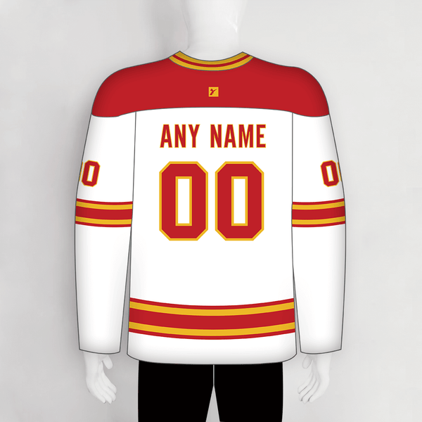 HJC119 Calgary Flames 1989 Home Blank Custom Vintage Ice Hockey Jerseys - YoungSpeeds