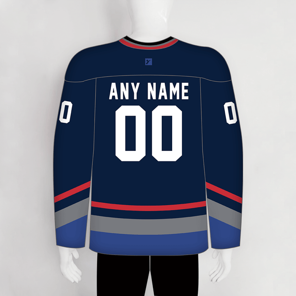 HJC156 Navy Sublimated Custom Blank Hockey Jerseys - YoungSpeeds