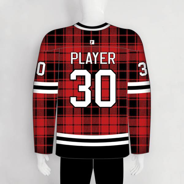 HJCDP1 Tartan Plaid Sublimated Custom Blank Hockey Jerseys - YoungSpeeds