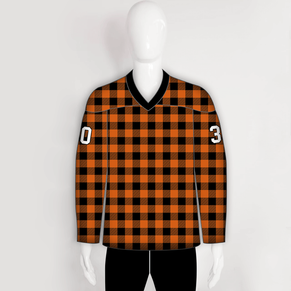 HJCDP24 Scottish Plaid Tartan Blank Custom Sublimated Hockey Jerseys - YoungSpeeds