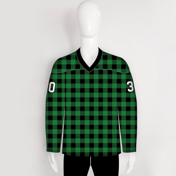 HJCDP24 Scottish Plaid Tartan Blank Custom Sublimated Hockey Jerseys - YoungSpeeds