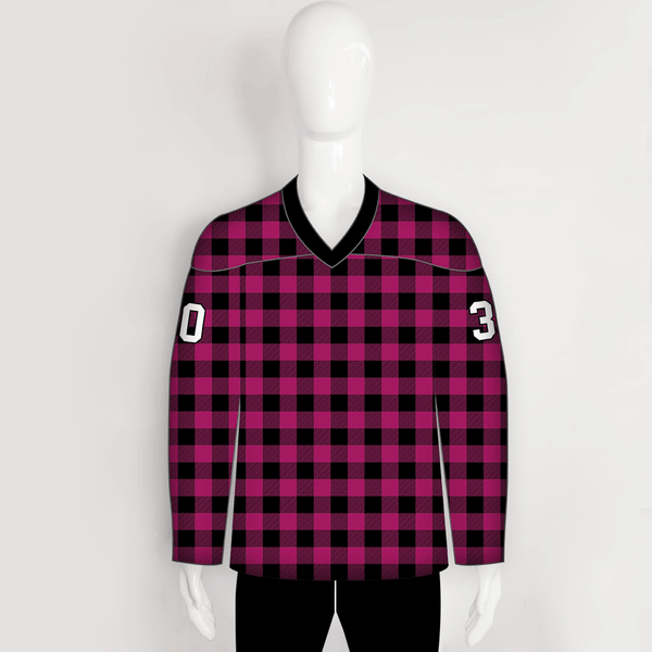 HJCDP24 Scottish Plaid Tartan Blank Custom Sublimated Hockey Jerseys - YoungSpeeds