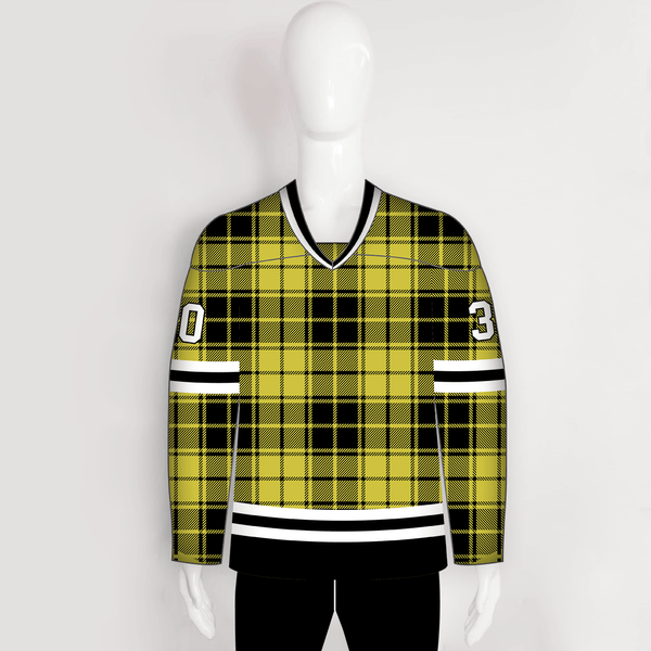 HJCDP1 Tartan Plaid Sublimated Custom Blank Hockey Jerseys - YoungSpeeds