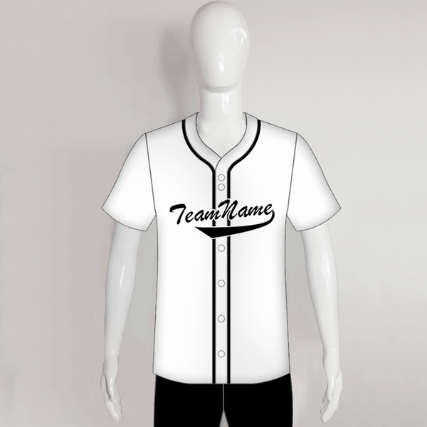 C40 Unisex Full Button Plain White Custom Baseball Jerseys - YoungSpeeds