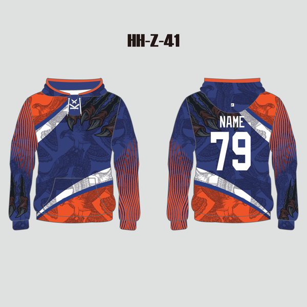 Eagle Sublimated Custom Hockey Hooded Sweatshirts - YoungSpeeds