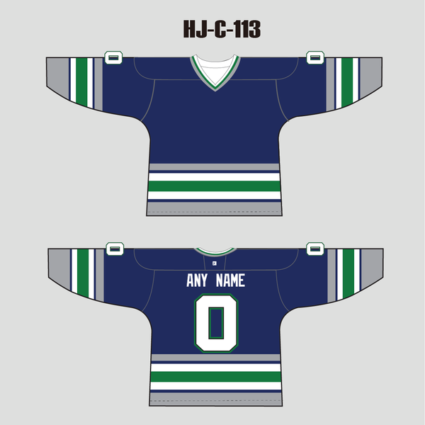 HJC113 1995 Hartford Whalers Navy Throwback Jerseys Blank Custom Made - YoungSpeeds