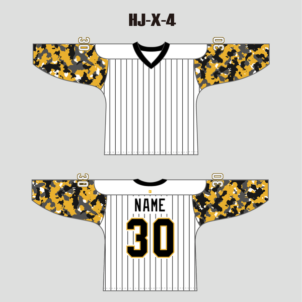 HJX4 Camo and Pinstripes Sublimated Blank Custom Hockey Jerseys - YoungSpeeds