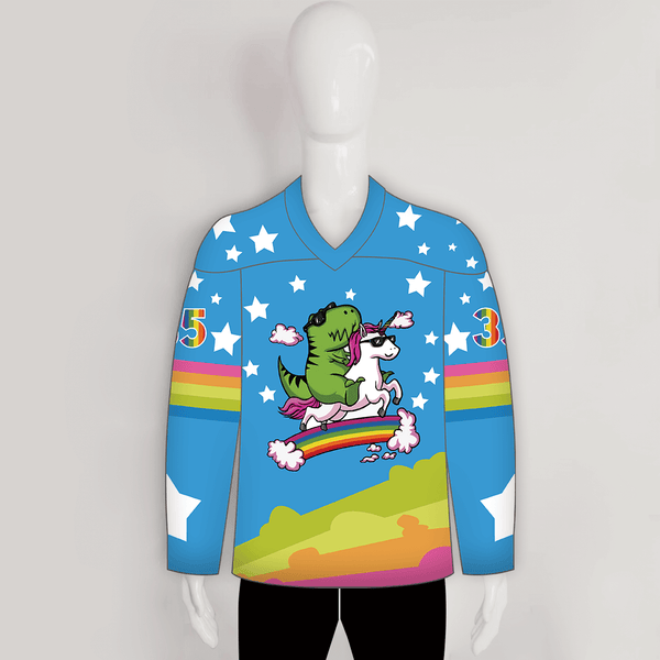 HJZ28 Hilarious Unicorn Custom Sublimated Hockey Jerseys - YoungSpeeds