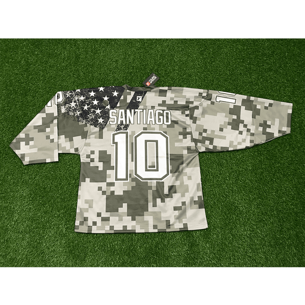 HJZ121 American Flag US Army Camo Sublimated Custom Hockey Jerseys - YoungSpeeds