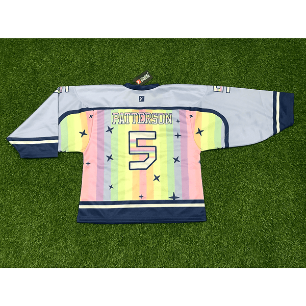 HJZ289 Angry Unicorn with Hockey Stick Custom Hockey Jerseys - YoungSpeeds