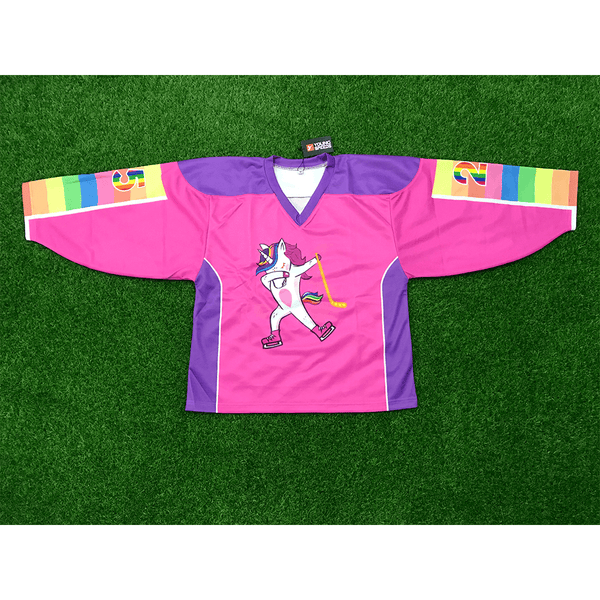 HJZ27 Dabbing Unicorn Sublimated Custom Hockey Jerseys - YoungSpeeds