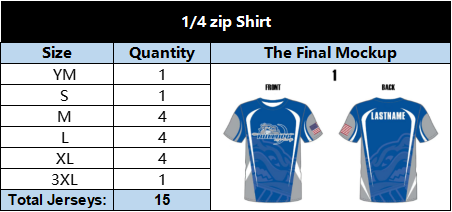 Affinity Graphics & Tees Archery Jerseys (39 crew neck jerseys & 15 1/4 zip jerseys)2025